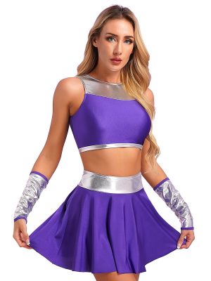 Womens Halloween Starfire Cosplay Costumes 3Pcs