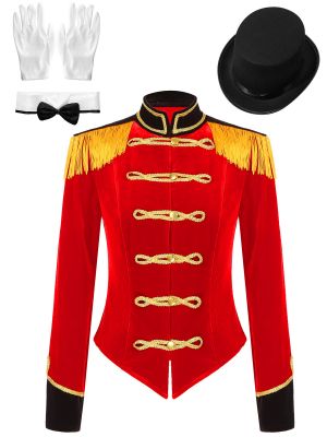 Womens Ringmaster Tassel Jacket with Hat Gloves 